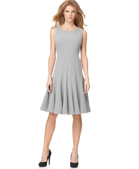 calvin klein pleated dress sleeveless